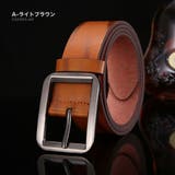 A-ライトブラウン | レザー カジュアル ベルト メンズ 本革 シンプル ビジネス 紳士 #A244 | RAiseNsE 