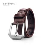 C-ダークブラウン | レザー カジュアル ベルト メンズ 本革 シンプル ビジネス 紳士 #A244 | RAiseNsE 