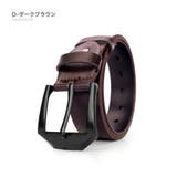 D-ダークブラウン | レザー カジュアル ベルト メンズ 本革 シンプル ビジネス 紳士 #A244 | RAiseNsE 