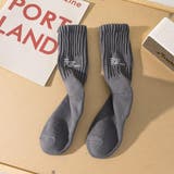 グレー | ロゴ入り リブソックス メンズ | RAiseNsE 