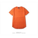 オレンジ | ロング丈 ラウンドカット 半袖Tシャツ | RAiseNsE 