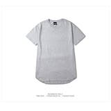 グレー | ロング丈 ラウンドカット 半袖Tシャツ | RAiseNsE 