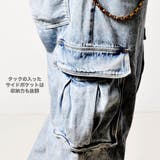 ワイドカーゴ デニムパンツ メンズ | RAiseNsE  | 詳細画像17 