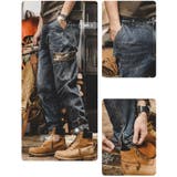 ダメージ デニムカーゴパンツ 迷彩 | RAiseNsE | 詳細画像7