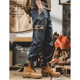 ダメージ デニムカーゴパンツ 迷彩 | RAiseNsE | 詳細画像10