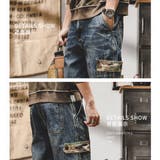 ダメージ デニムカーゴパンツ 迷彩 | RAiseNsE | 詳細画像11