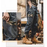 ダメージ デニムカーゴパンツ 迷彩 | RAiseNsE | 詳細画像12