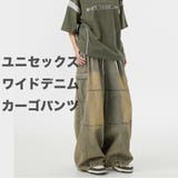 ワイドデニムカーゴパンツ メンズ ビンテージ | RAiseNsE | 詳細画像1