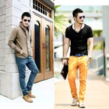 ストレートカラーボタンフライ チノ パンツ [7色] #Pant56 | RAiseNsE  | 詳細画像4 