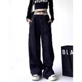 ブラック | ユニセックス カーゴパンツ ゆったり | RAiseNsE 