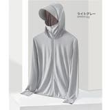 ライトグレー | 軽量 UVカットパーカー 帽子付き | RAiseNsE