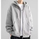 ライトグレー | 裏起毛 ジップパーカー メンズ | RAiseNsE 