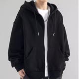 ブラック | 裏起毛 ジップパーカー メンズ | RAiseNsE 