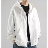 ホワイト | 裏起毛 ジップパーカー メンズ | RAiseNsE 