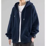 ネイビー | 裏起毛 ジップパーカー メンズ | RAiseNsE 