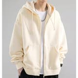 ベージュ | 裏起毛 ジップパーカー メンズ | RAiseNsE 