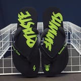 ブラック | ロゴ入り ビーチサンダル メンズ | RAiseNsE