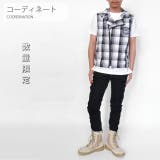 ノースリーブ チェックベスト メンズ トップス シャツ カジュアル #T177 | RAiseNsE | 詳細画像5