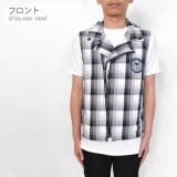 ノースリーブ チェックベスト メンズ トップス シャツ カジュアル #T177 | RAiseNsE | 詳細画像10