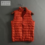 オレンジ | 中綿ベスト シンプル アウター | RAiseNsE 