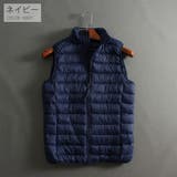 ネイビー | 中綿ベスト シンプル アウター | RAiseNsE 
