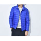 ブルー | ライトダウンジャケット メンズ 立て襟 | RAiseNsE 