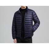 ネイビー | ライトダウンジャケット メンズ 立て襟 | RAiseNsE 