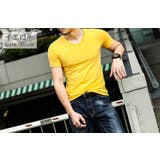 Vネック カラーTシャツ トップス | RAiseNsE  | 詳細画像3 