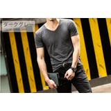 Vネック カラーTシャツ トップス | RAiseNsE  | 詳細画像7 