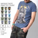 ヴィンテージテイスト プリント 半袖Tシャツ | RAiseNsE  | 詳細画像1