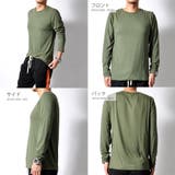 クルーネック:カーキ | シンプル 長袖 Tシャツ | RAiseNsE