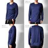 Vネック:ネイビー | シンプル 長袖 Tシャツ | RAiseNsE