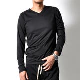 Vネック:ブラック | シンプル 長袖 Tシャツ | RAiseNsE