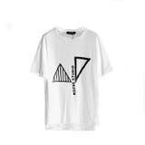 ホワイト | ボーダーピンタック グラフィック 半袖Tシャツ | RAiseNsE 