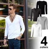 長袖Tシャツ Vネック シンプル | RAiseNsE  | 詳細画像1 