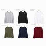 Vネック カラーロングスリーブTシャツ トップス | RAiseNsE  | 詳細画像2 