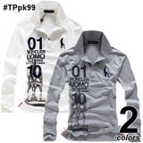 ロゴ 長袖 ポロシャツ メンズ 高品質 ボタン 襟付き[2色]#TPpk99 | RAiseNsE  | 詳細画像5 