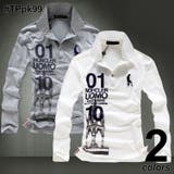 ロゴ 長袖 ポロシャツ メンズ 高品質 ボタン 襟付き[2色]#TPpk99 | RAiseNsE  | 詳細画像6 