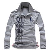 ロゴ 長袖 ポロシャツ メンズ 高品質 ボタン 襟付き[2色]#TPpk99 | RAiseNsE  | 詳細画像7 