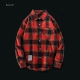 A-レッド | 長袖 チェック柄シャツ メンズ | RAiseNsE