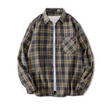 A-イエロー | 長袖 チェック柄シャツ メンズ | RAiseNsE