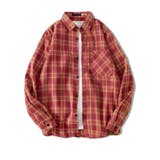 A-レッド | 長袖 チェック柄シャツ メンズ | RAiseNsE