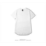 ホワイト | ロング丈 ラウンドカット 半袖Tシャツ | RAiseNsE 