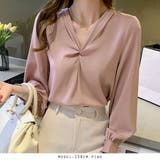 ボリューム袖フロント絞りブラウス オフィスブラウス | RAKUku | 詳細画像16