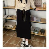 ブラック | ウエストゴムリブタイトスカート | RAKUku