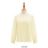 クリーム | スクェアネック シフォンブラウス | RAKUku