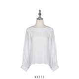 ホワイト | シアー シフォン 長袖 ブラウス | RAKUku