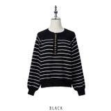 ブラック | フレンチ ボーダーソフトニット 2色 韓国ファッション | RAKUku