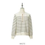 ホワイト | フレンチ ボーダーソフトニット 2色 韓国ファッション | RAKUku