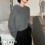 ふわふわ フェザーヤーン ニット プルオーバー 6色 | RAKUku | 詳細画像1